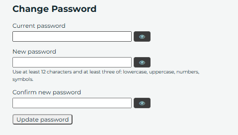 Resetting your password and two-factor authentication — screenshot 12