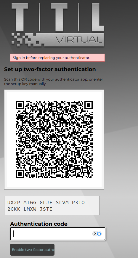 Resetting your password and two-factor authentication — screenshot 15